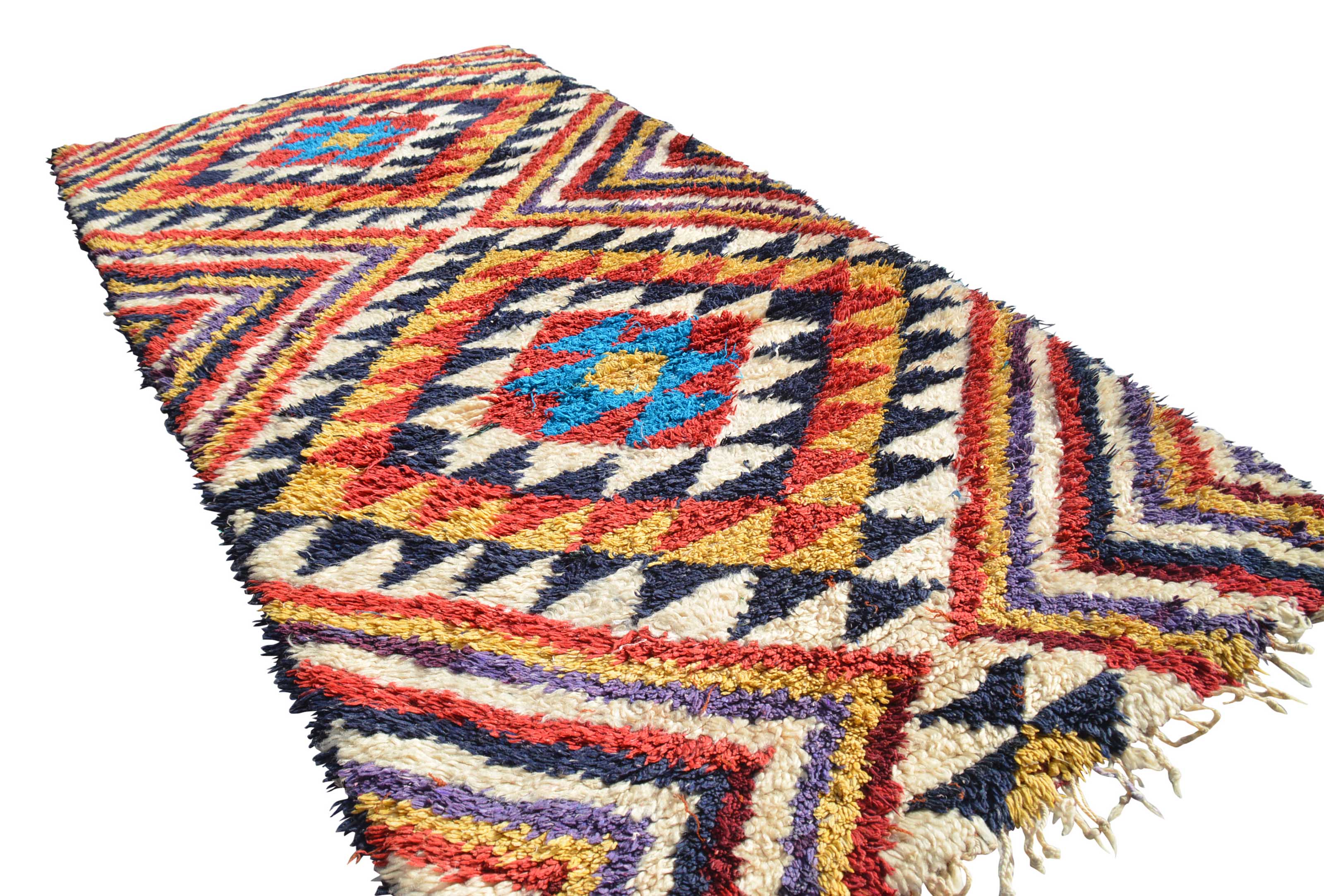 Aztec (3'8" x 7'6") – Vintage Geometric Berber Area Rug - Image 5