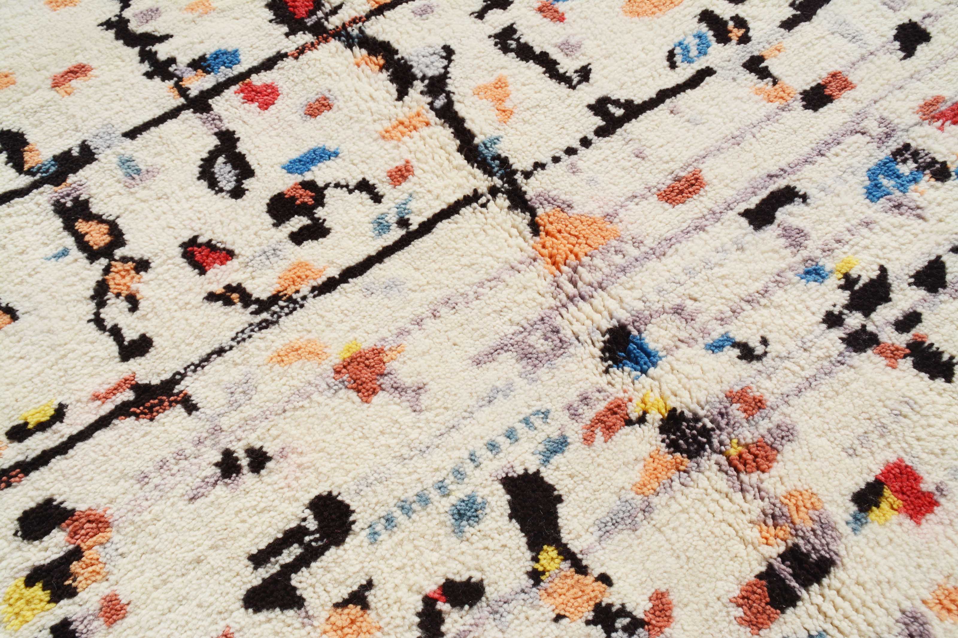 Blake (5'1" x 8'2") - Abstract Multicolor Confetti & Sketch Azilal Rug - Image 2
