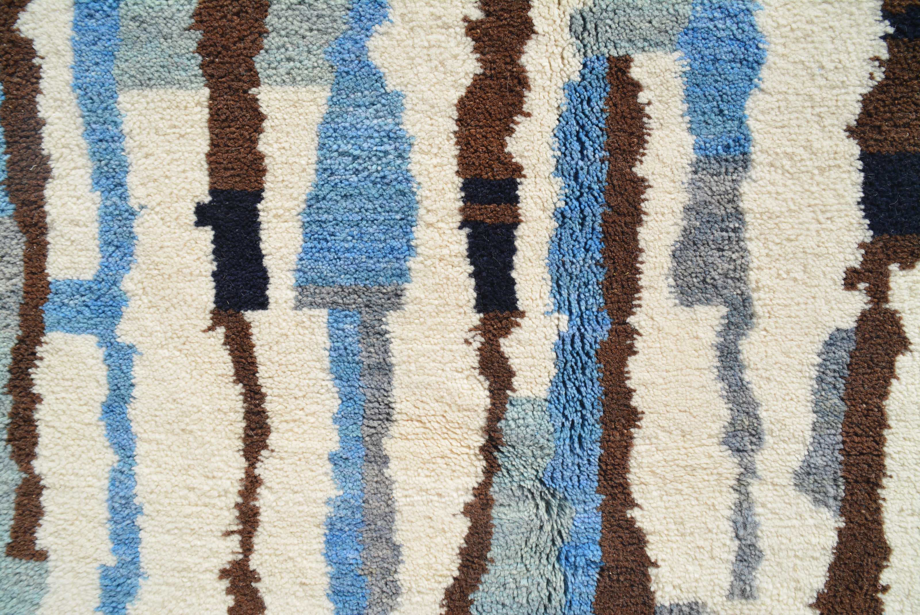 Blue Haven | Bespoke Abstract Azure Azilal Rug - Image 2