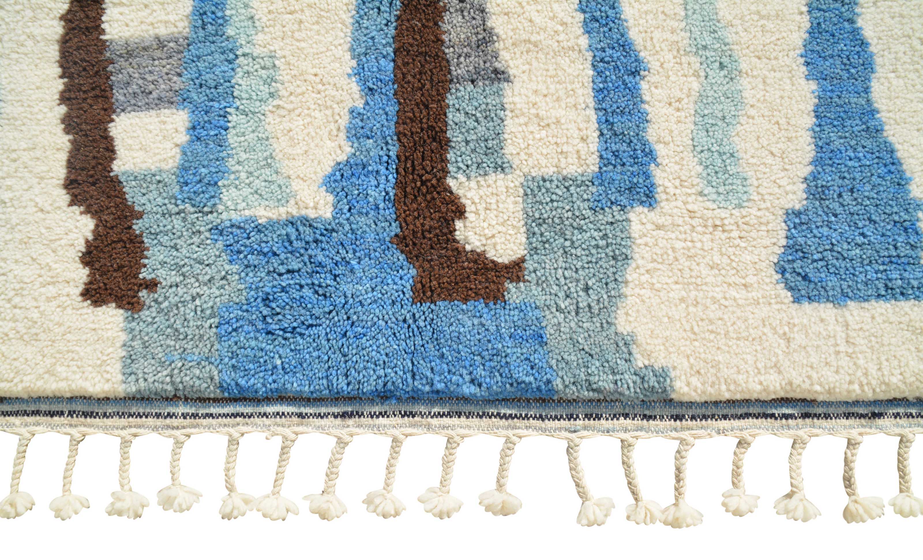 Blue Haven | Bespoke Abstract Azure Azilal Rug - Image 3