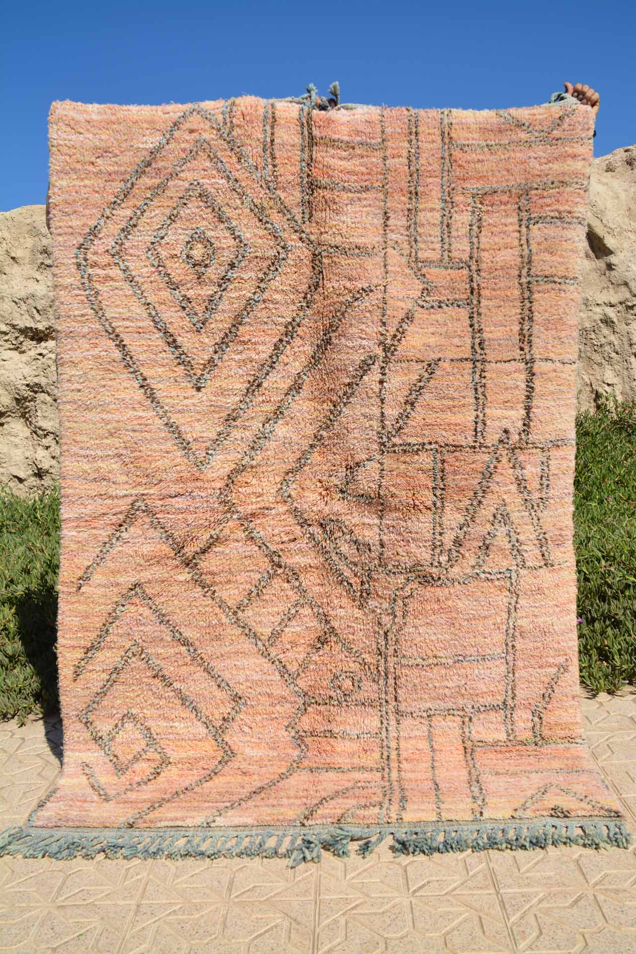 Brave | Bespoke Kuba-Inspired Terracotta Azilal Rug - Image 5