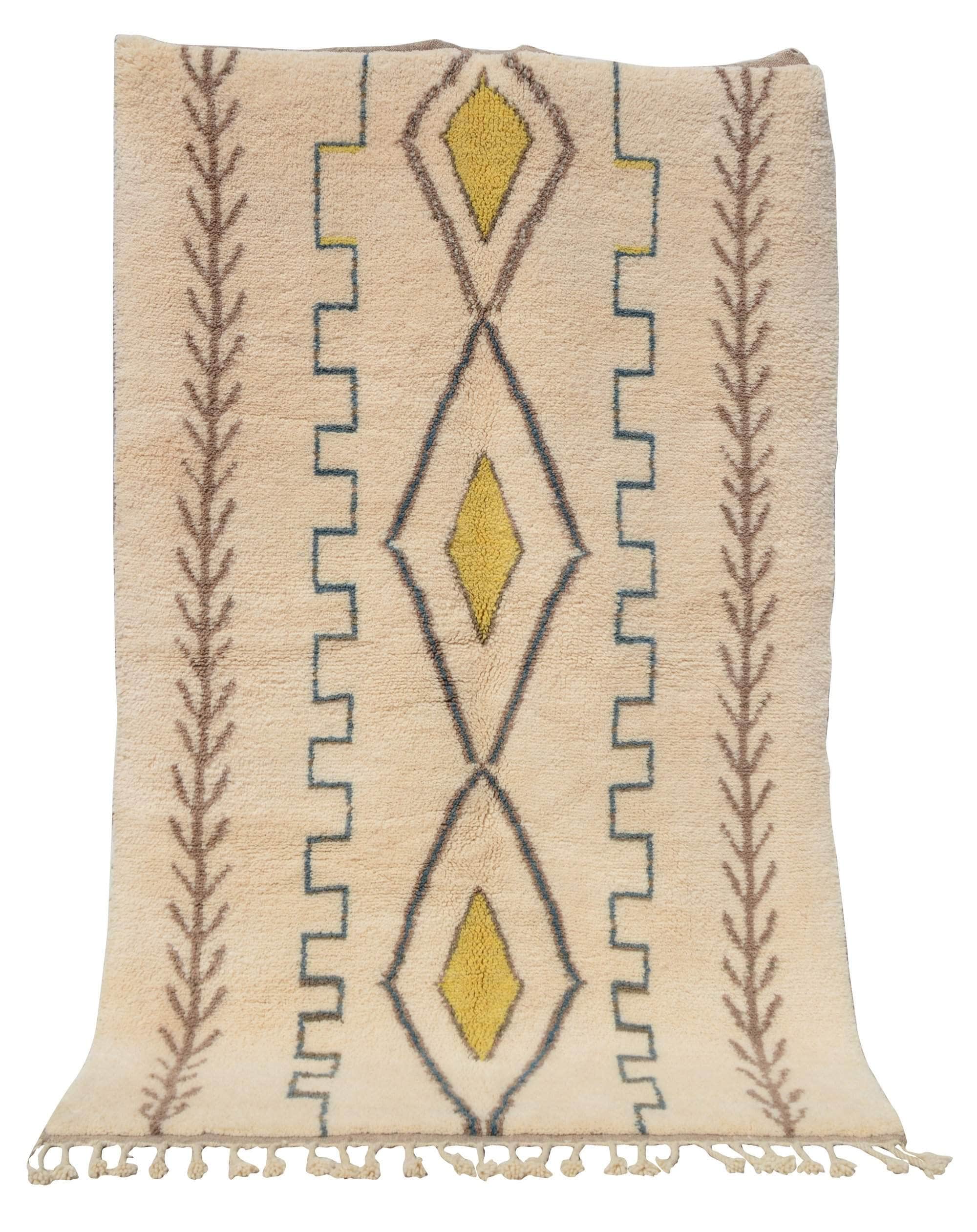 Chasing You (5'0" x 8'0") - Elegant Minimalist Berber Diamond Rug - Image 5