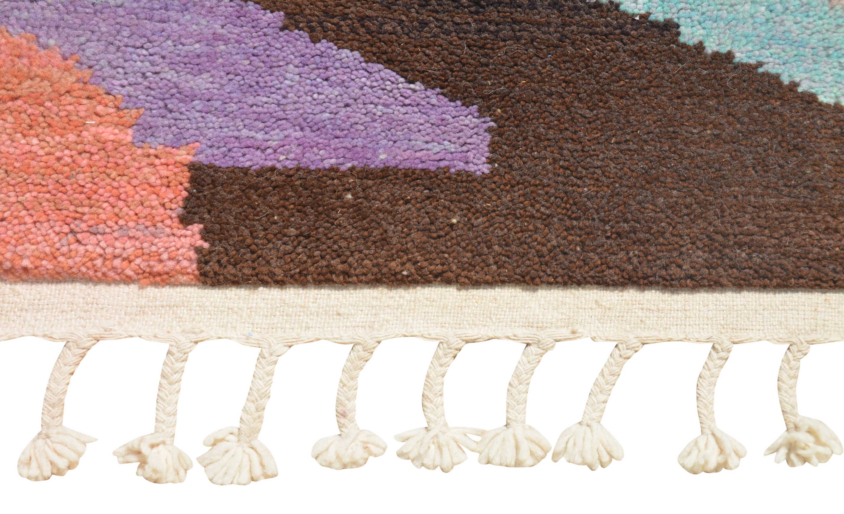 Earthbound (8'0" x 10'0") - Abstract Geometric Moroccan Area Rug - Hand-Dyed Wool - Image 4
