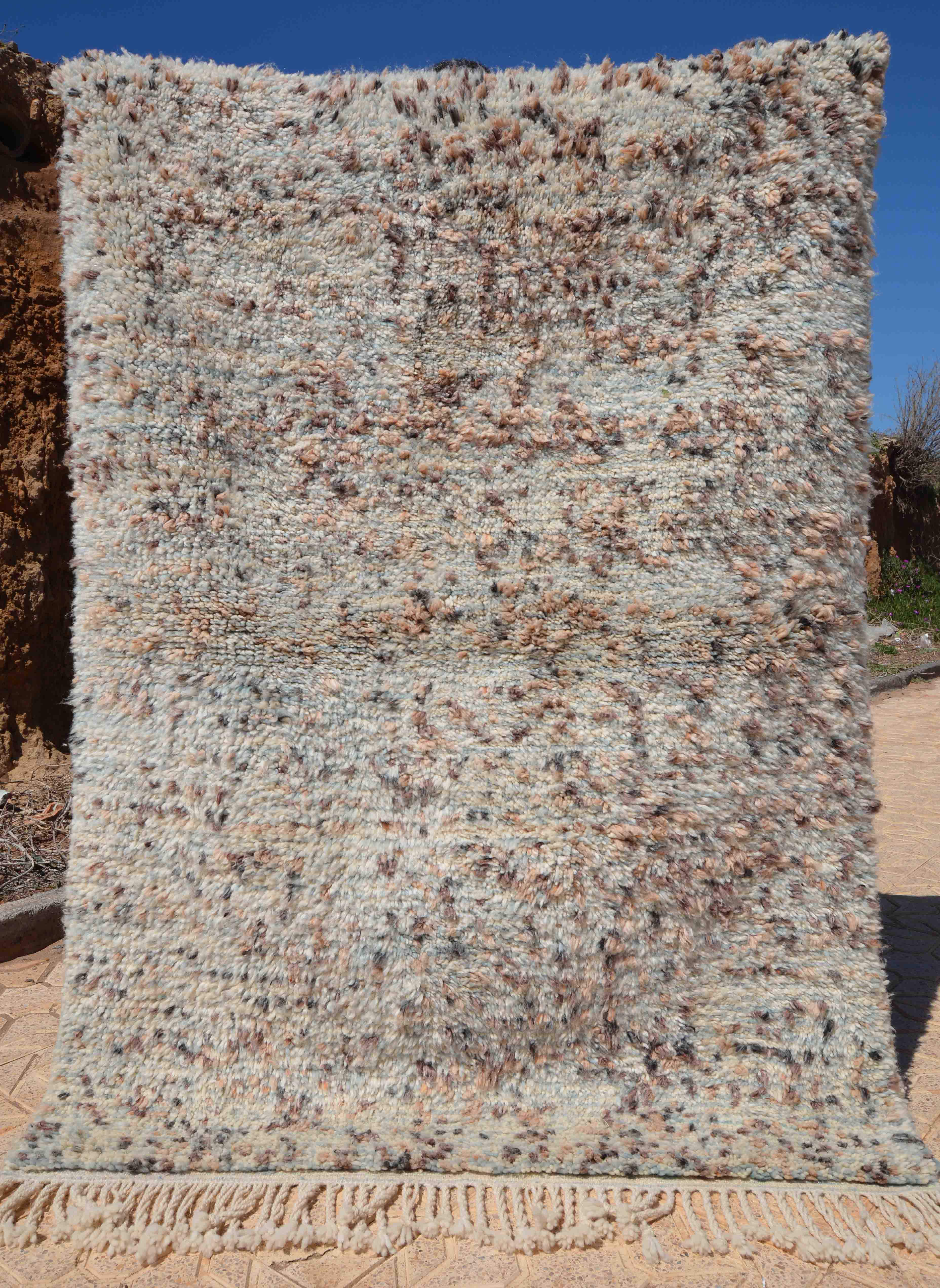 Essaouira (4' x 5'8") - Speckled Pastel Abstract Azilal Rug - Image 5