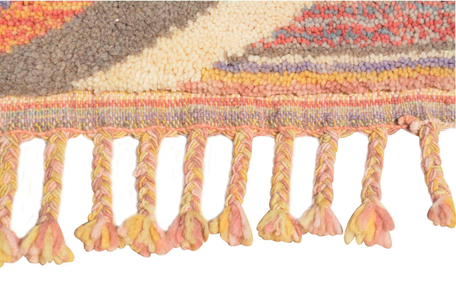 Feel - Custom Bespoke Multicolor Wave Geometric Moroccan Azilal Berber Rug - Image 4