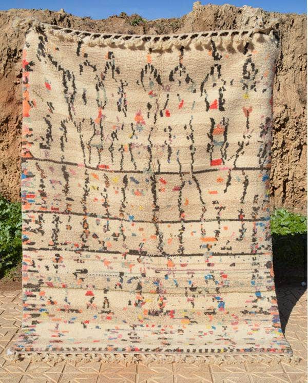 Gala | Bespoke Multicolor Sketch Abstract Azilal Rug - Image 6