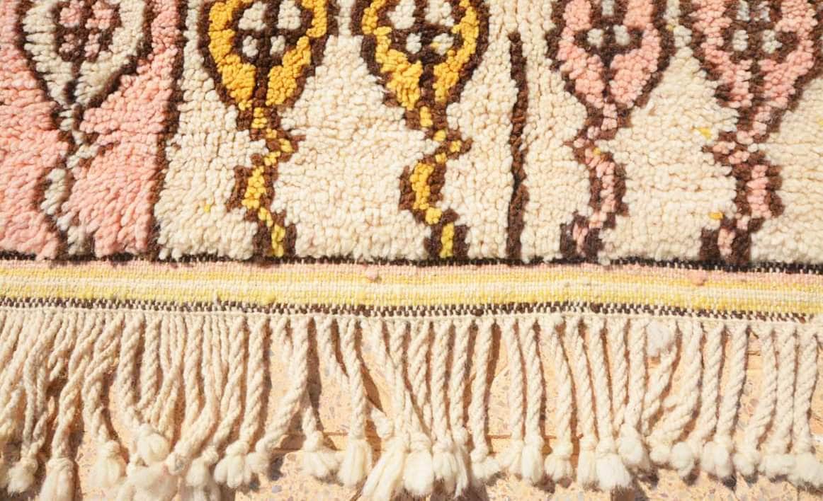Golden Hour | Bespoke Pink & Golden Yellow Azilal Berber Rug - Image 3