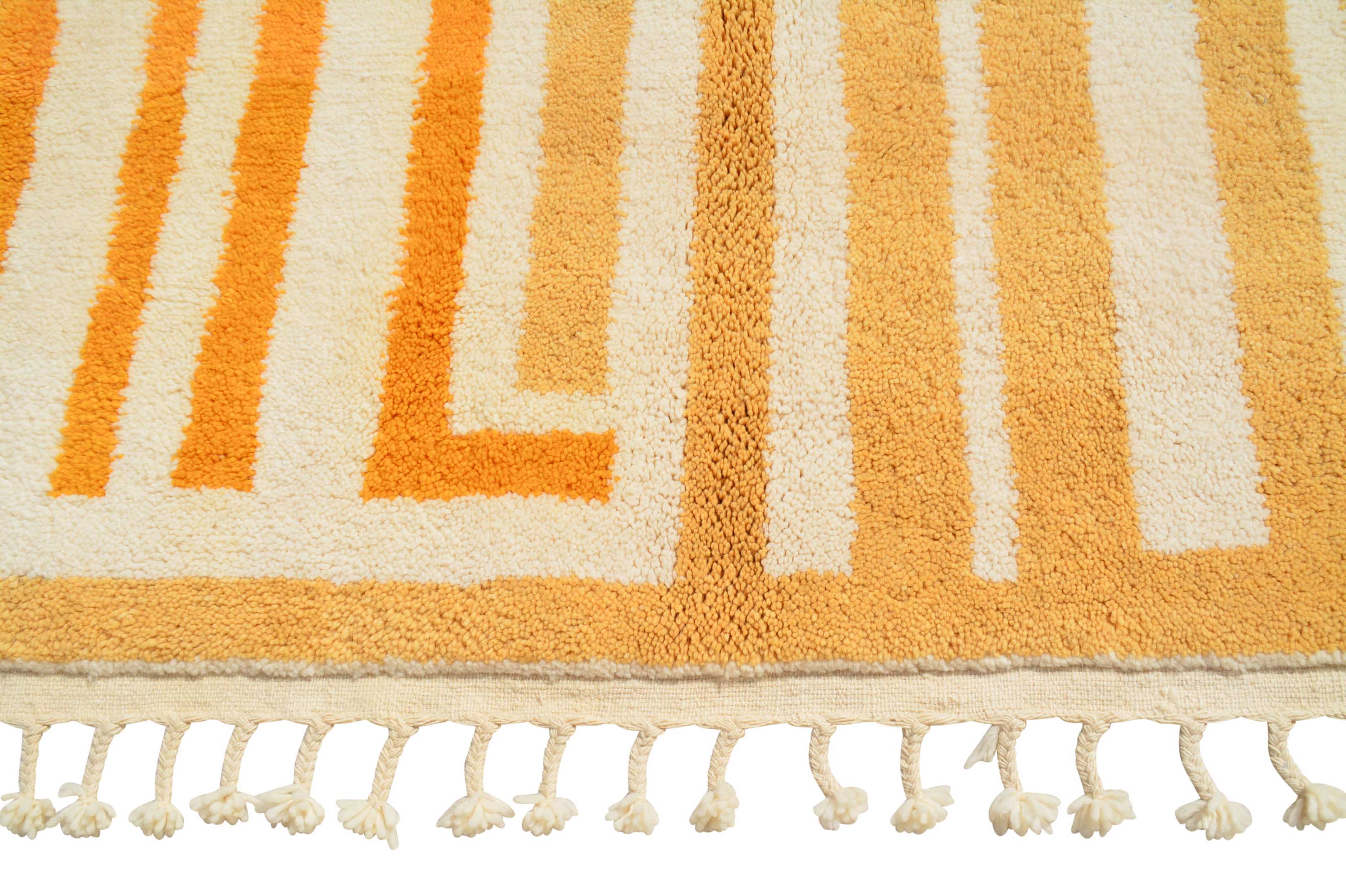 Harvest Light (6'2" x 9'0") - Abstract Yellow & Gold Geometric Maze Azilal Rug - Image 3