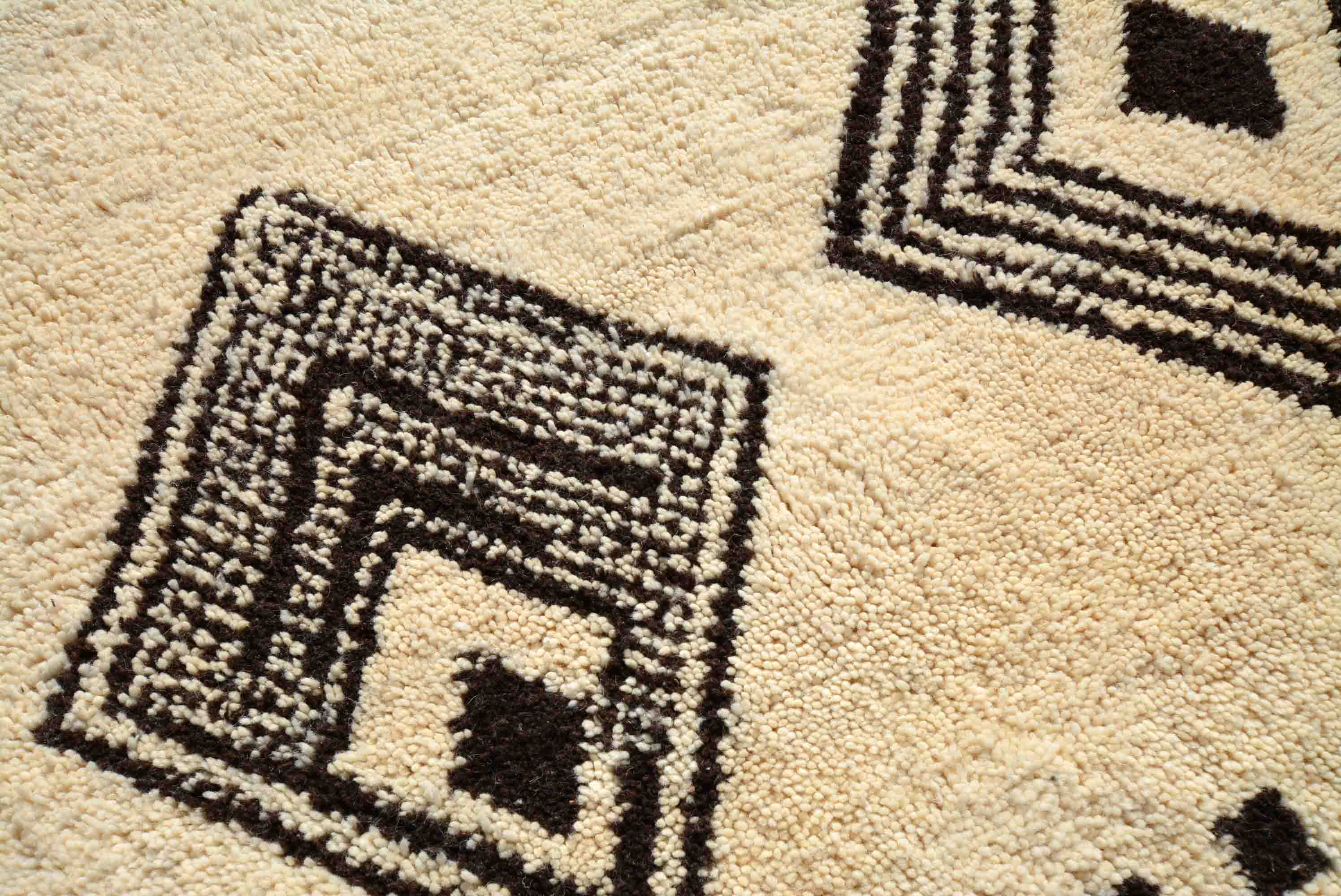 Ikram - Bespoke Charcoal & Cream Moroccan Beni Ourain Berber Rug - Image 2