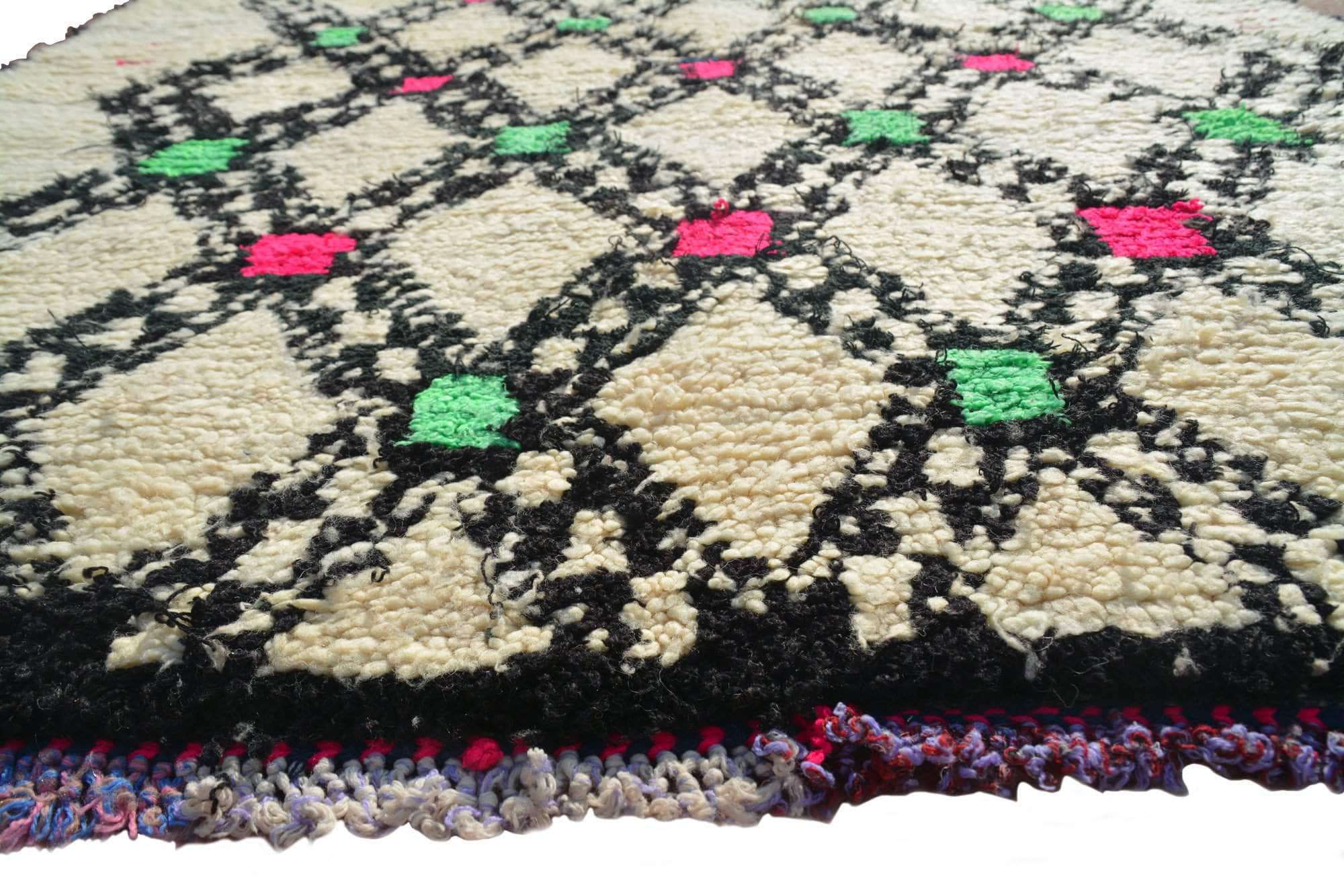 Just Shine (3'10" x 7'4") – Bright & Bold Vintage Azilal Berber Wool Rug - Image 3
