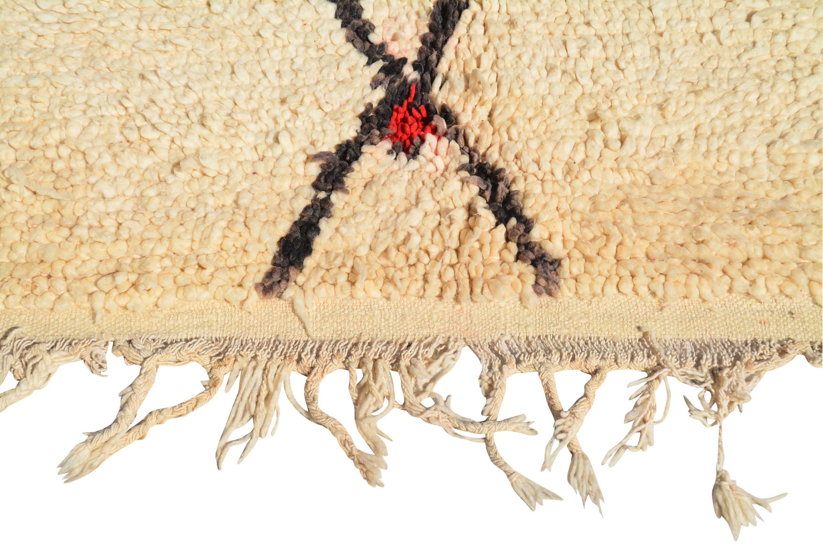 Love Affair (6' x 7'8") – Vintage Minimalist Beni Ourain Area Rug - Image 3