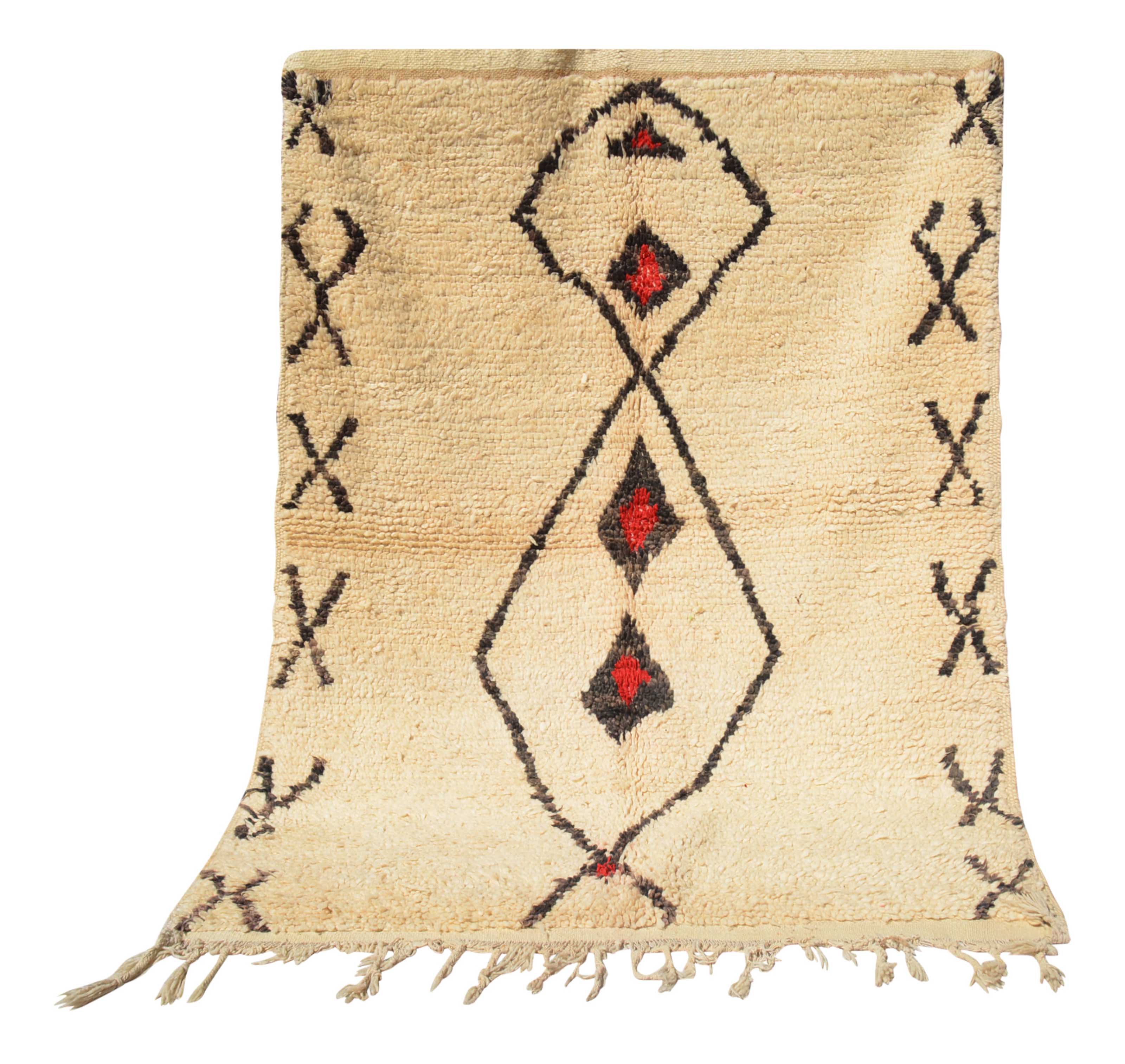 Love Affair (6' x 7'8") – Vintage Minimalist Beni Ourain Area Rug - Image 6