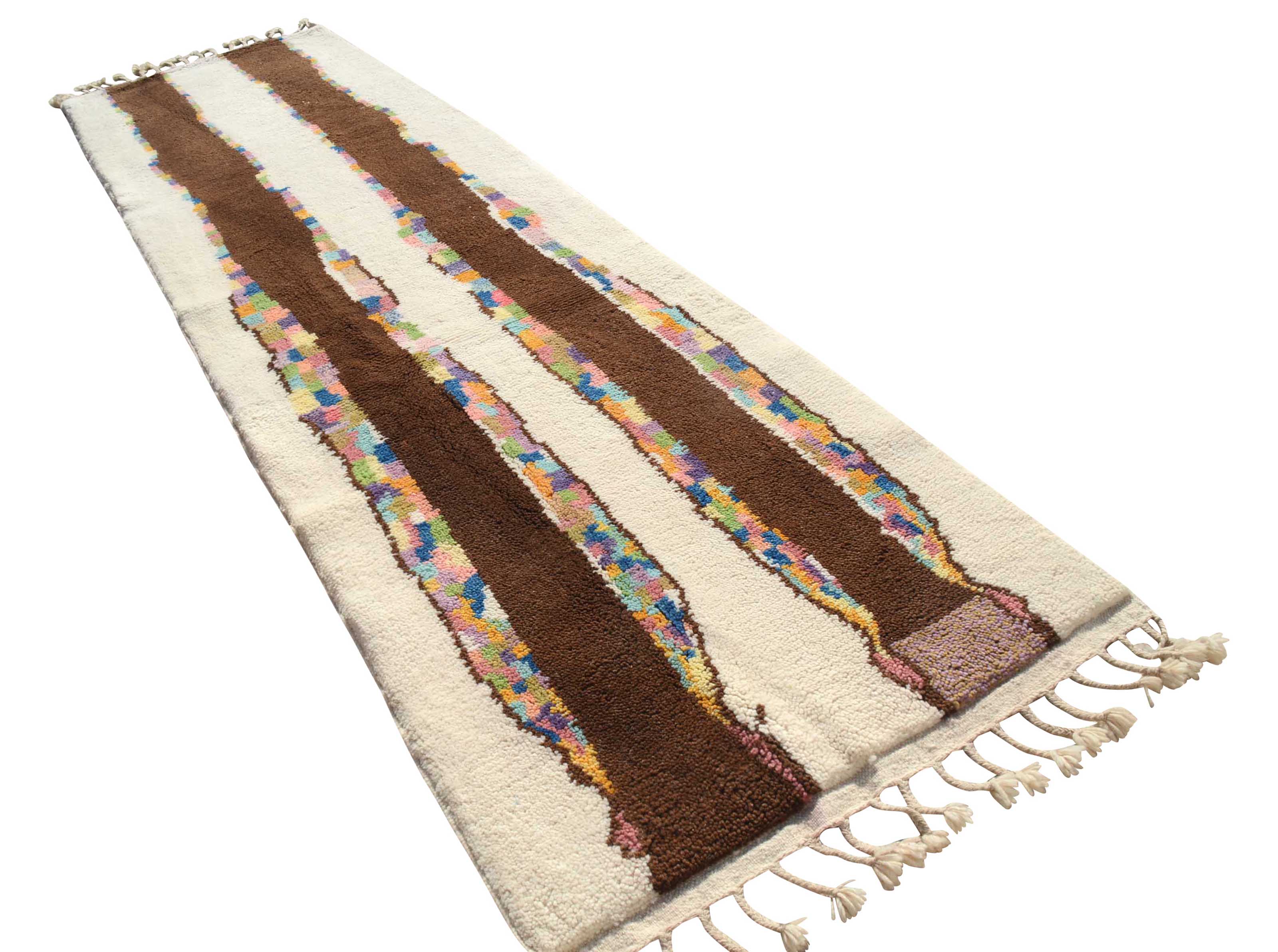 Multicolor Magic (2'10" x 10'4") - Vibrant Abstract Azilal Runner - Hand-Knotted Wool - Image 5