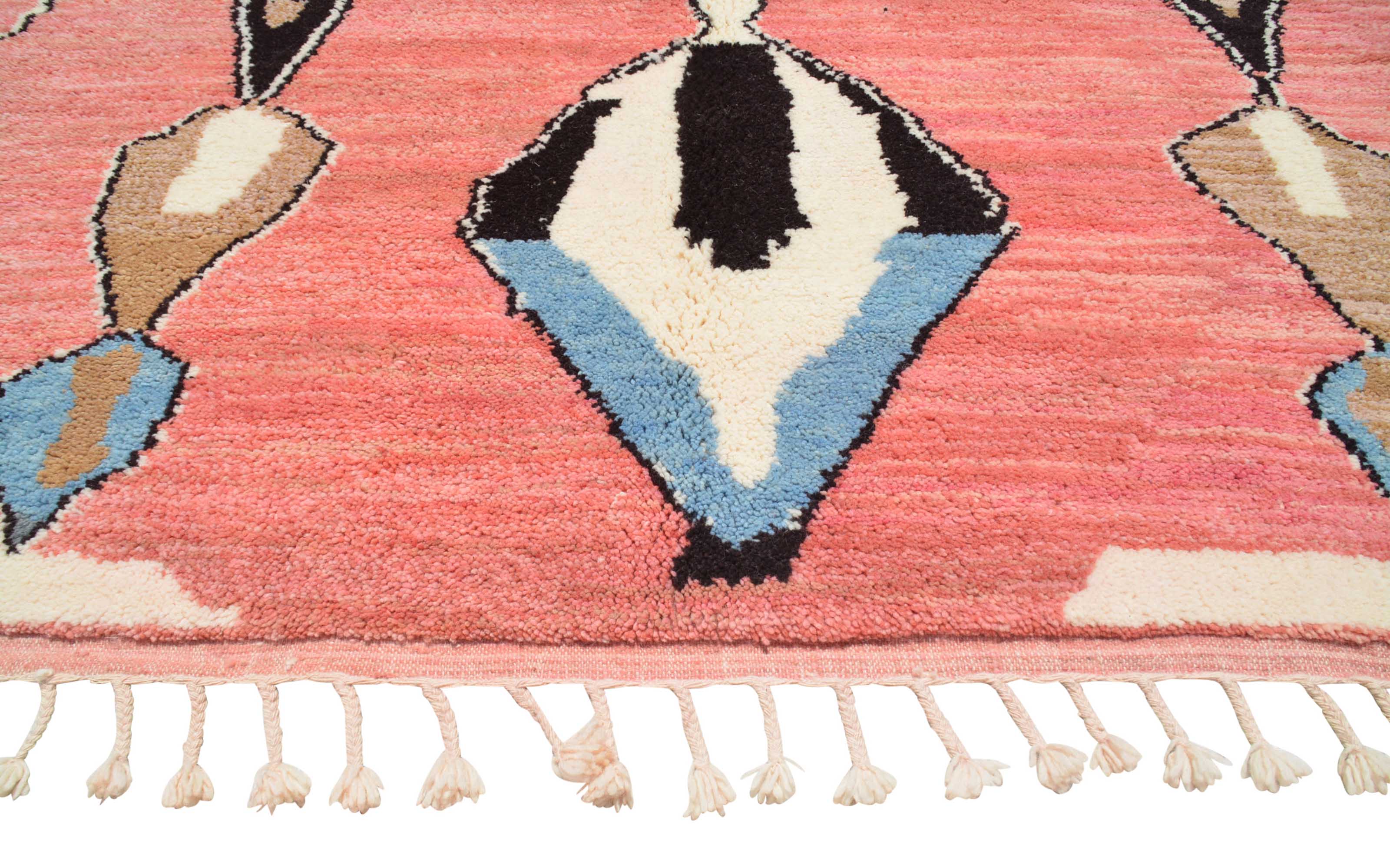 Never Break II (6'0" x 8'10") - Abstract Pink & Black Tribal Totem Azilal Rug - Image 4