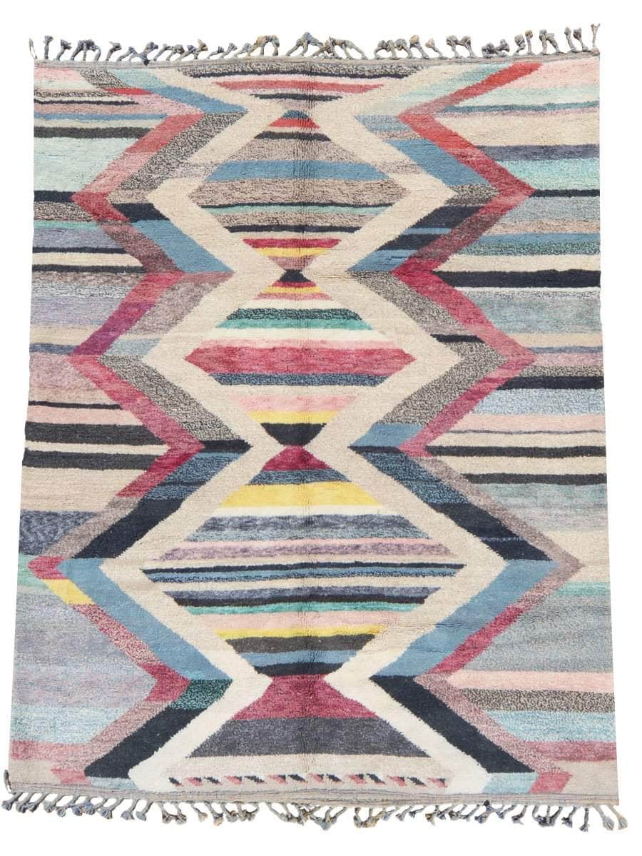 Painted Desert (8'2" x 10') - Large Geometric Kilim-Style Azilal Rug