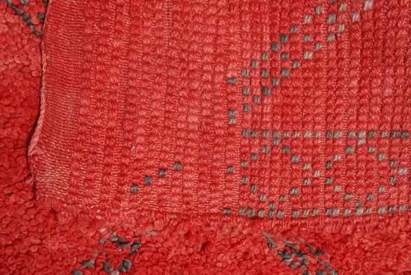 RedSpring (5'5" x 10') – Rare Red Beni Ourain Style Area Rug - Image 4