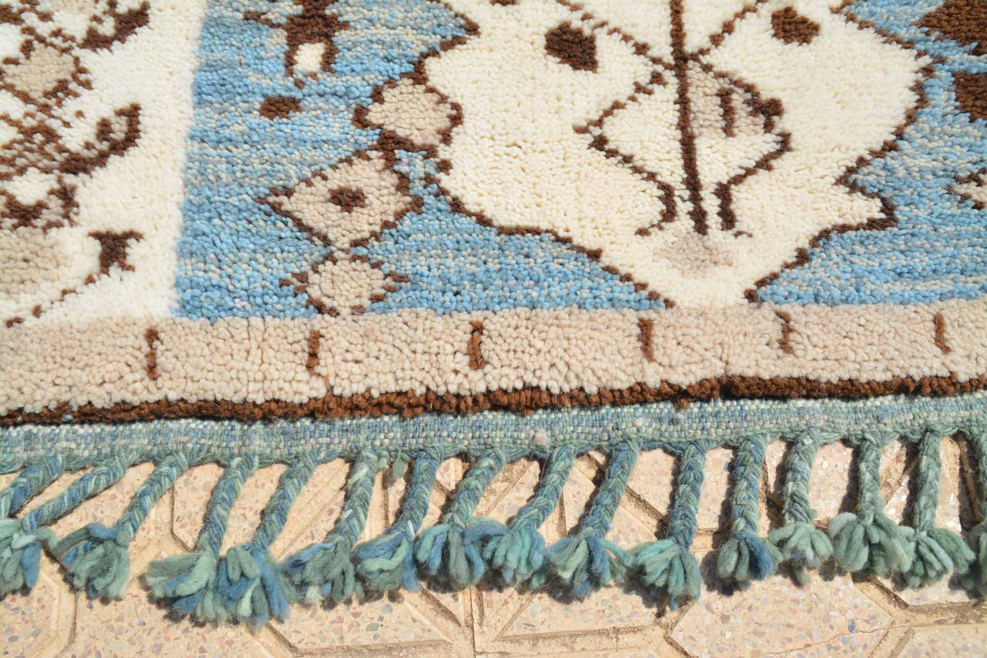 Seaside | Bespoke Light Blue & Sand Azilal Rug - Image 3
