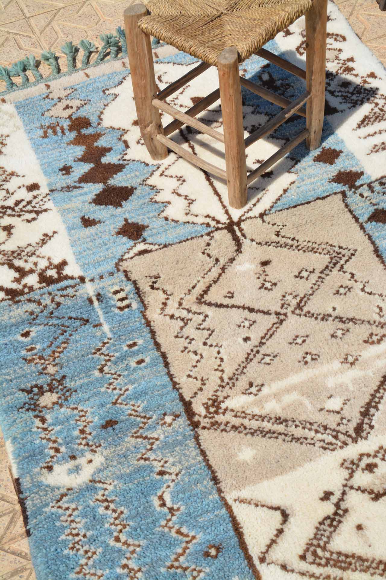 Seaside | Bespoke Light Blue & Sand Azilal Rug - Image 5