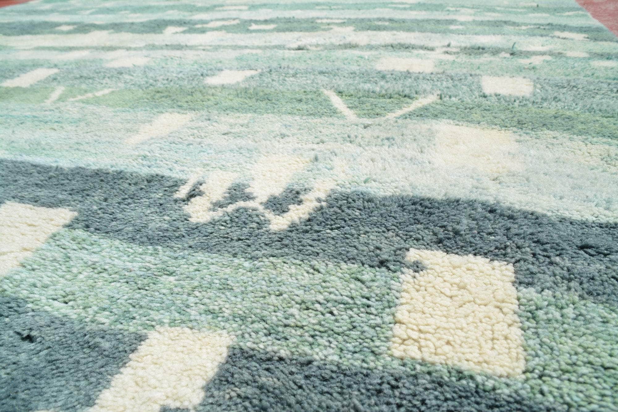 Story Told | Bespoke Subtle Green & Aqua Azilal Rug - Image 2