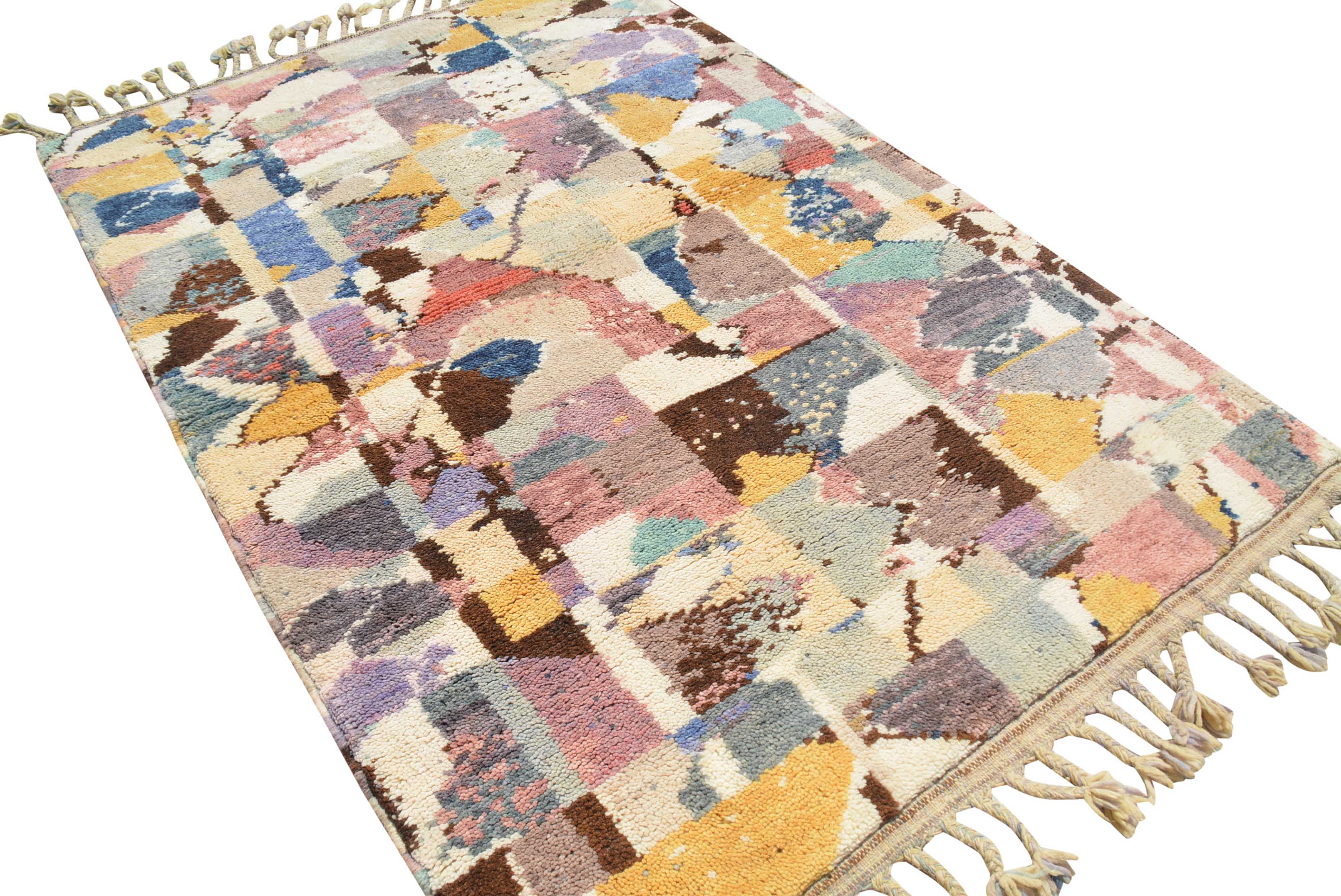 That High II (4'2" x 6') - Modern Abstract Artistic Azilal Rug - Image 2
