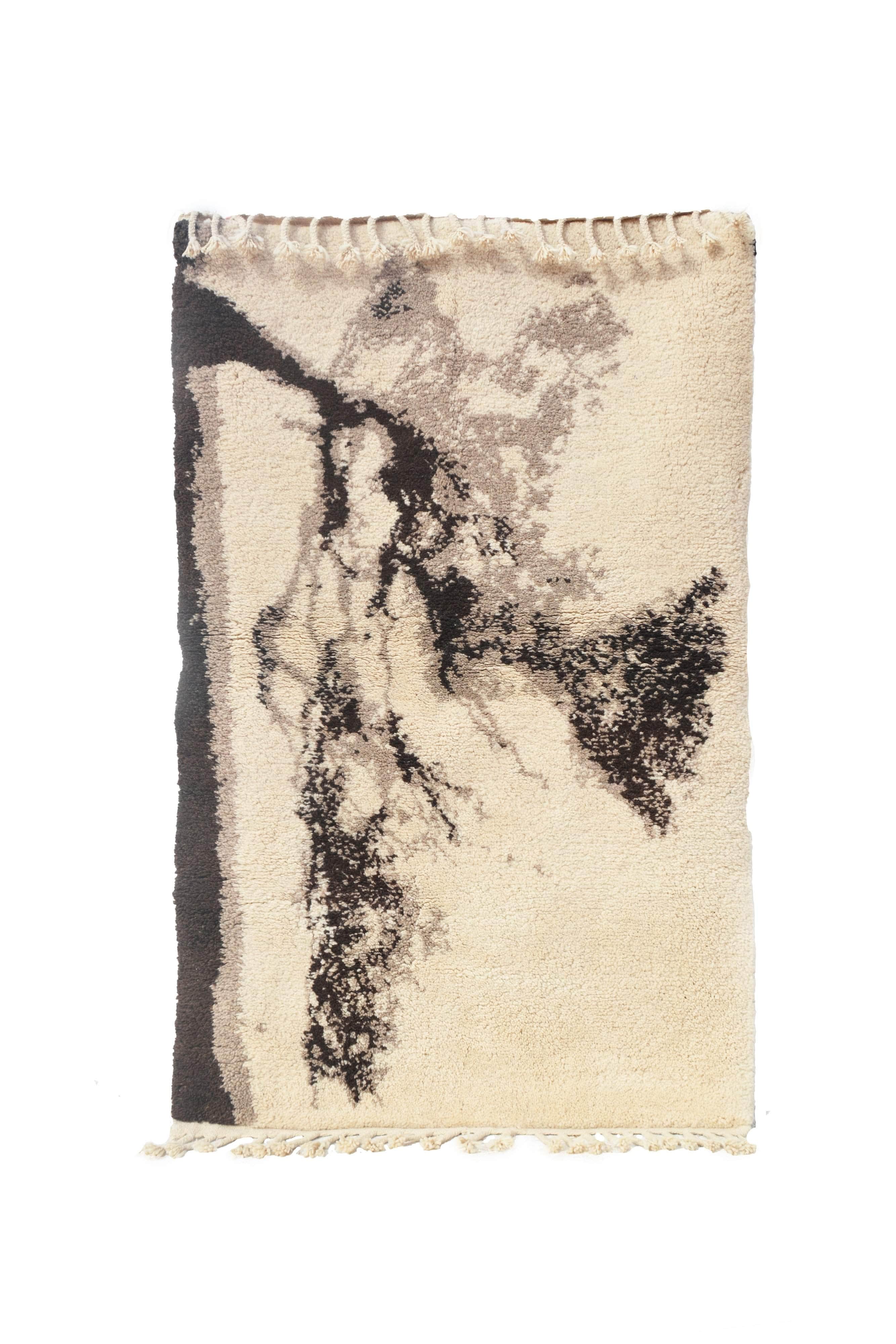 Trials (3'11" x 6'1") - Artistic "Resilient Tree" Silhouette Moroccan Rug - Image 5