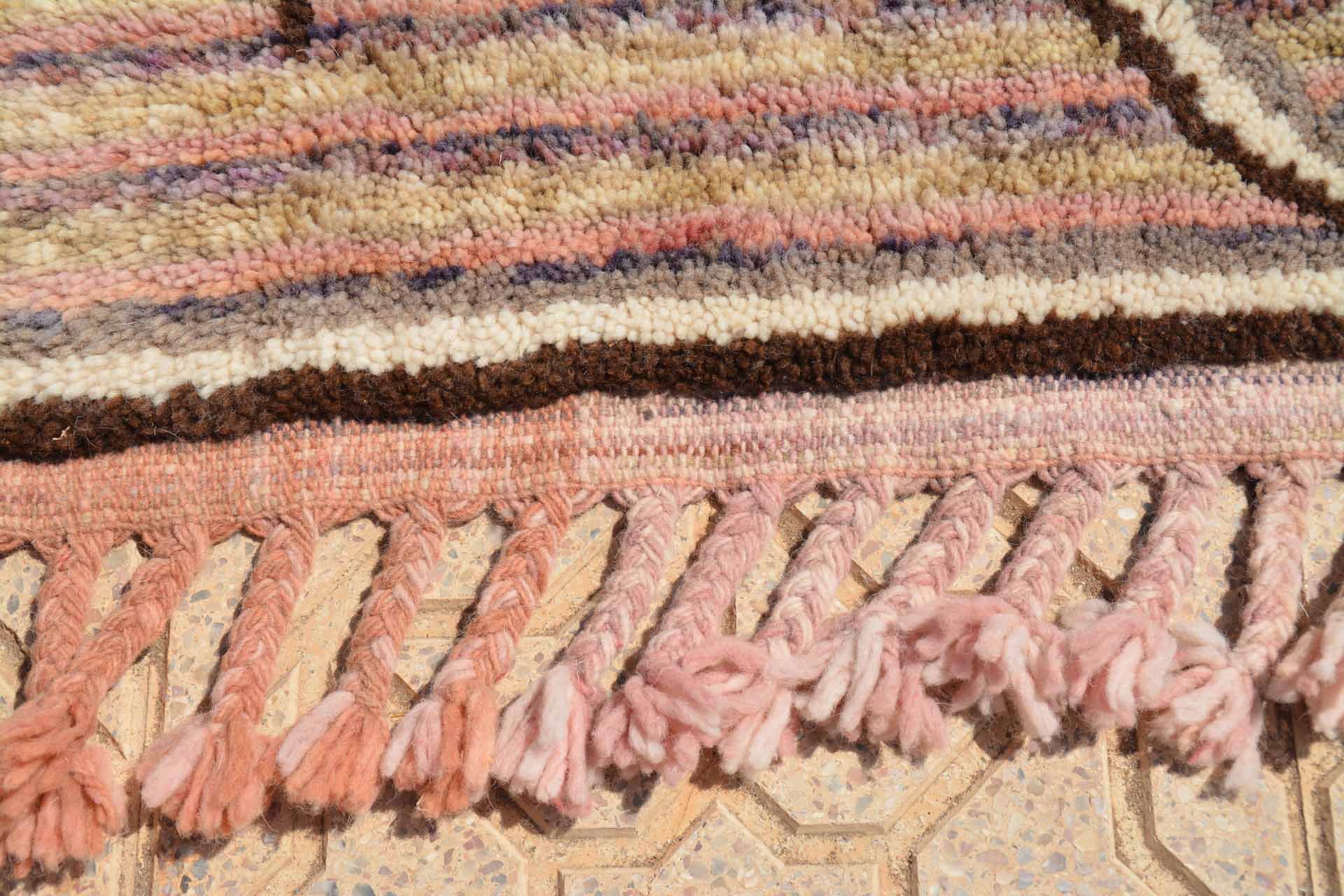 Tribal Vibe (4' x 5'8") - Vintage Reimagined Pink & Orange Azilal Rug - Image 3