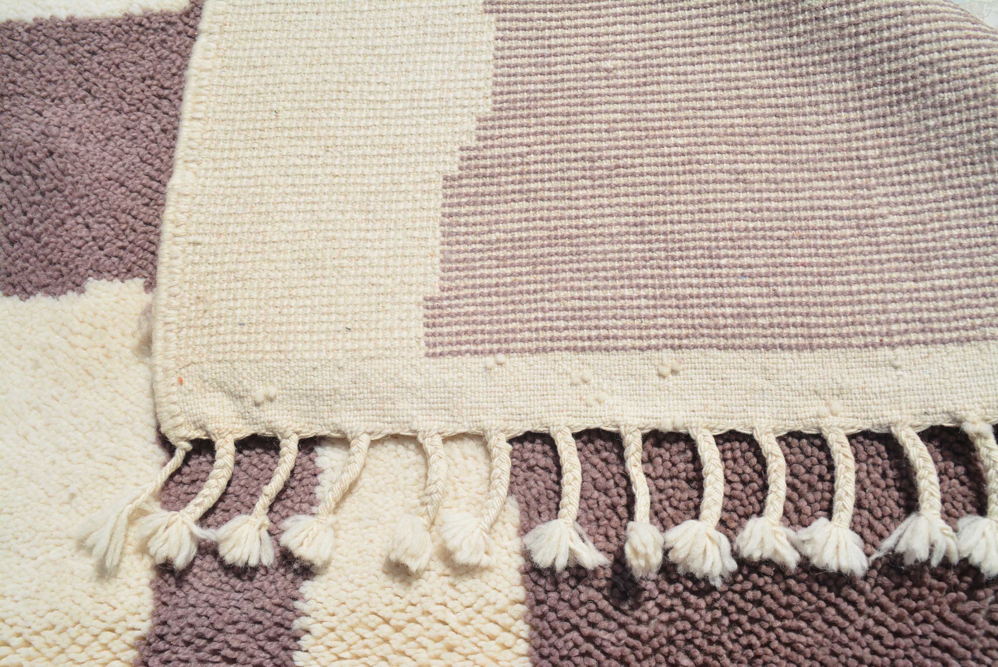 Violet Vision (6'0" x 9'0") - Abstract Purple Boujaad Rug - Hand-Dyed Wool - Image 5