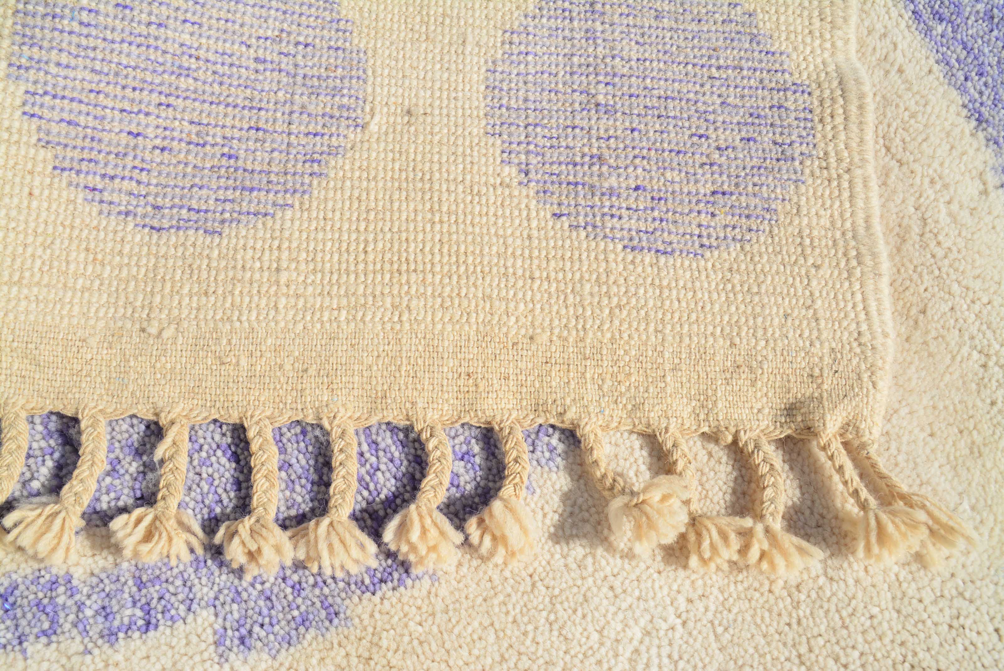 Wonderscapes (8'0" x 10'0") - Abstract Dusty Purple Geometric Rug - Hand-Knotted Wool - Image 4